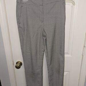 H&M Women's Black and White Checkered Straight Leg Pants